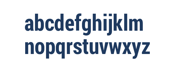 Franco Bold Lowercase