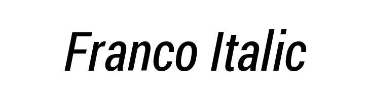 Franco Italic  フリーフォントのダウンロード
