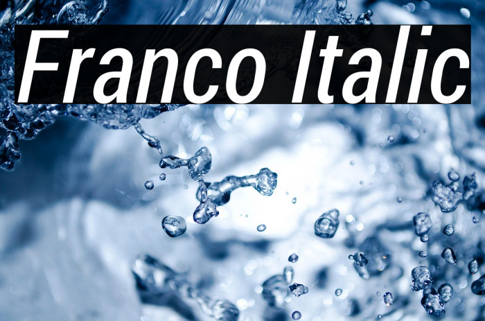 Franco Italic Example 1