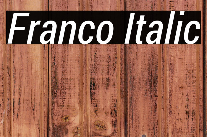 Franco Italic Example 2