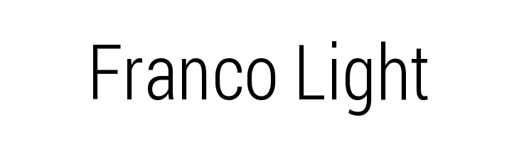 Franco Light  Frei Schriftart Herunterladen