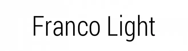 Franco Light  Frei Schriftart Herunterladen