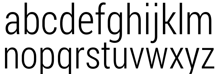 Franco Light Font LOWERCASE