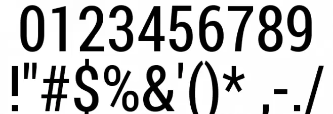 Franco Regular Font OTHER CHARS