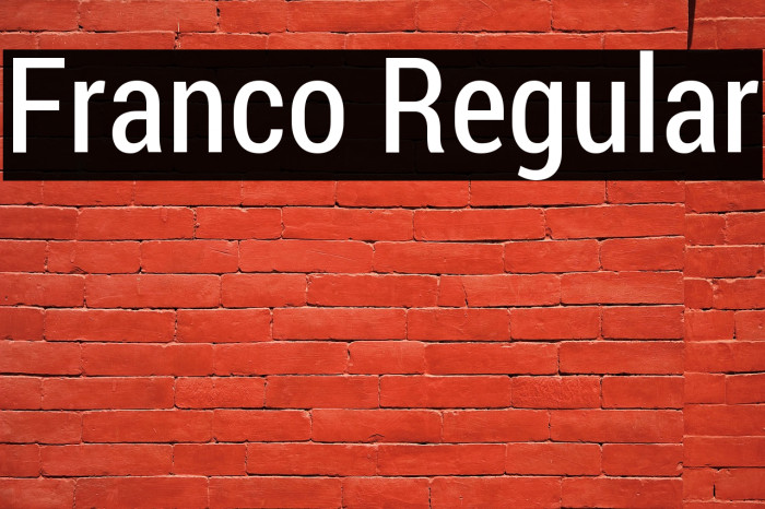 Franco Regular Example 1