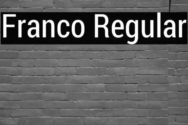Franco Regular Font examples