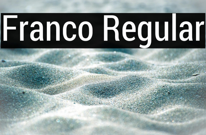 Franco Regular Example 2