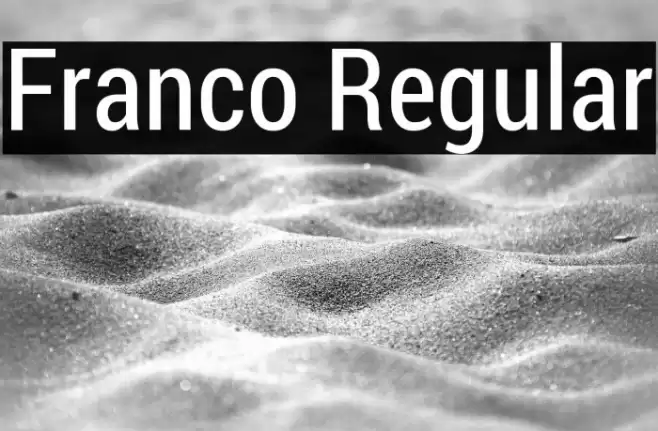 Franco Regular Font examples