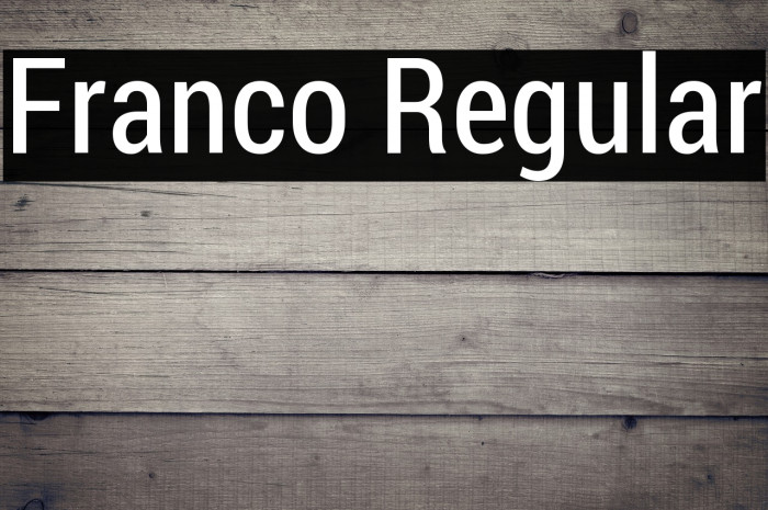 Franco Regular Example 3