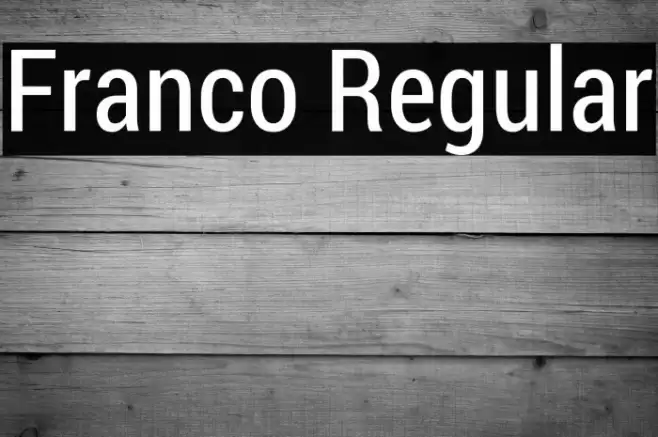 Franco Regular Font examples