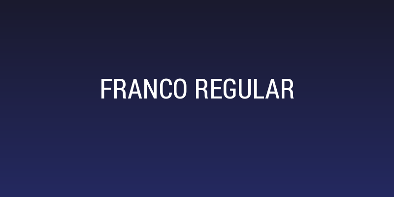 Franco Regular Social Header