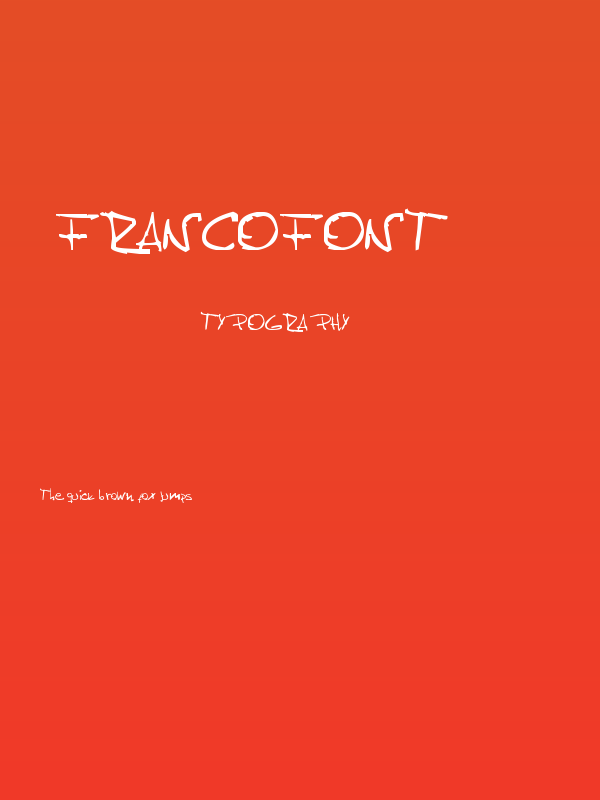 FrancoFont 2.0 Poster