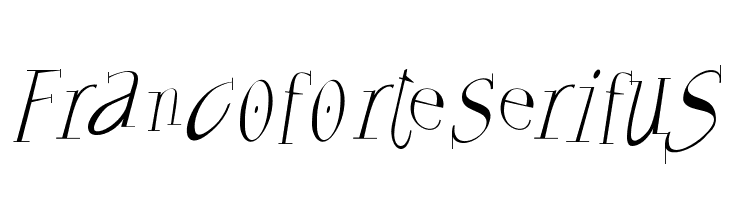 FrancoforteSerifus  フリーフォントのダウンロード