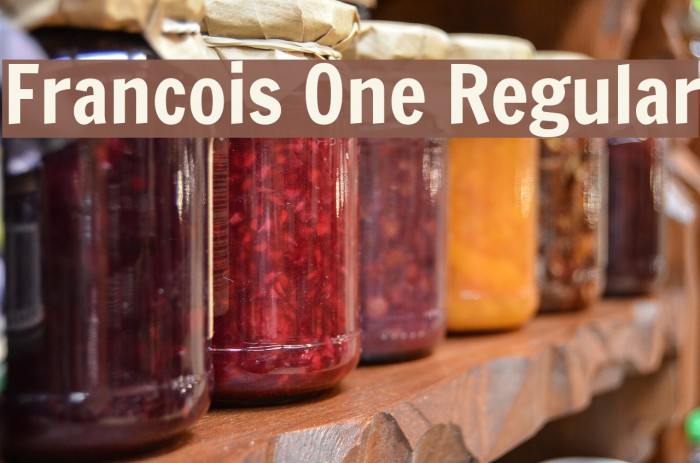 Francois One Regular Example 1