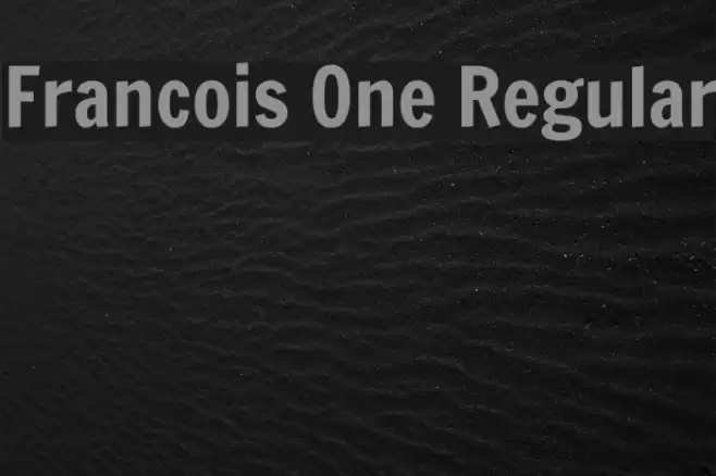 Francois One Regular Font examples