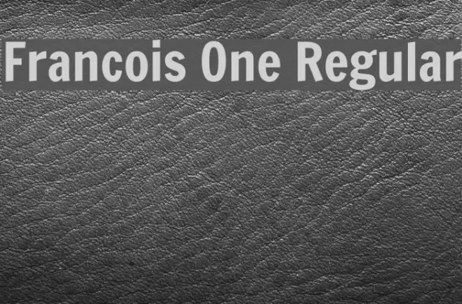 Francois One Regular Font examples