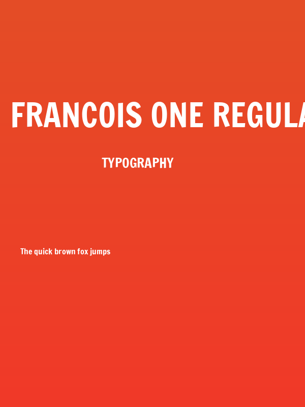 Francois One Regular Poster