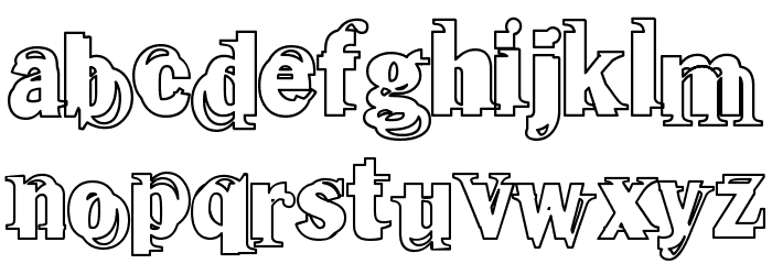 Frangia Four Font LOWERCASE