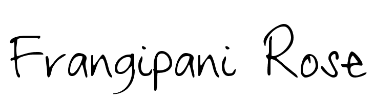 Frangipani Rose  Free Fonts Download