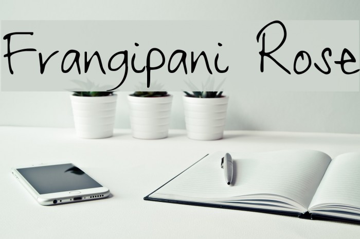 Frangipani Rose Font examples