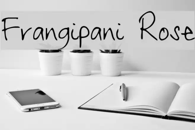 Frangipani Rose Font examples
