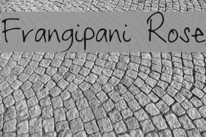 Frangipani Rose Font examples