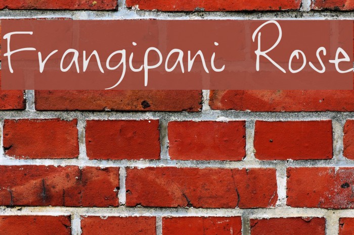 Frangipani Rose Font examples