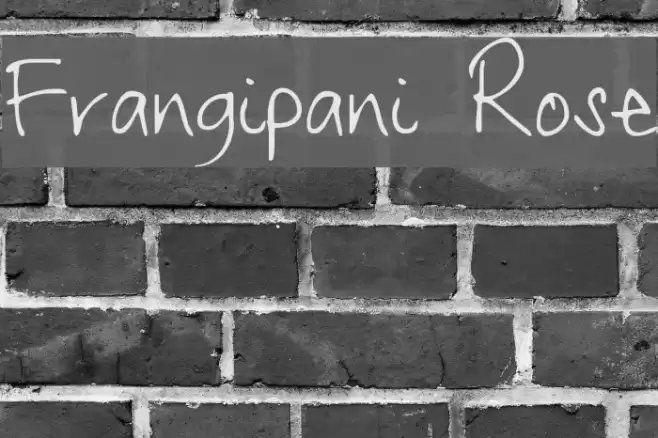 Frangipani Rose Font examples