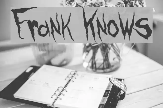 Frank Knows Font examples
