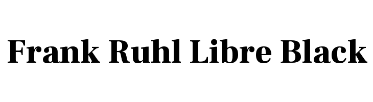 Frank Ruhl Libre Black Font
