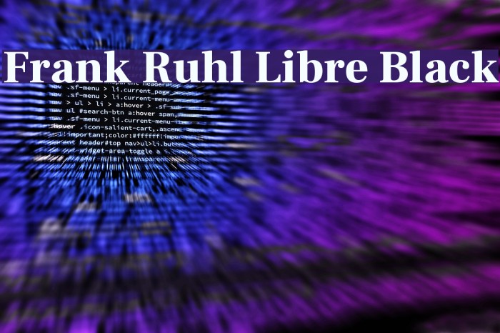 Frank Ruhl Libre Black Font examples
