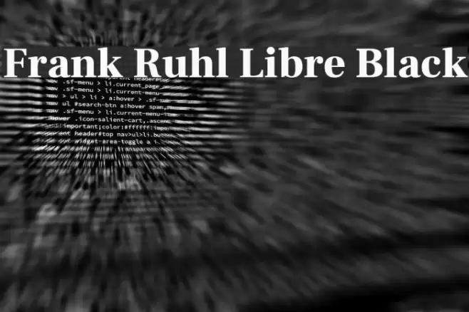 Frank Ruhl Libre Black  examples