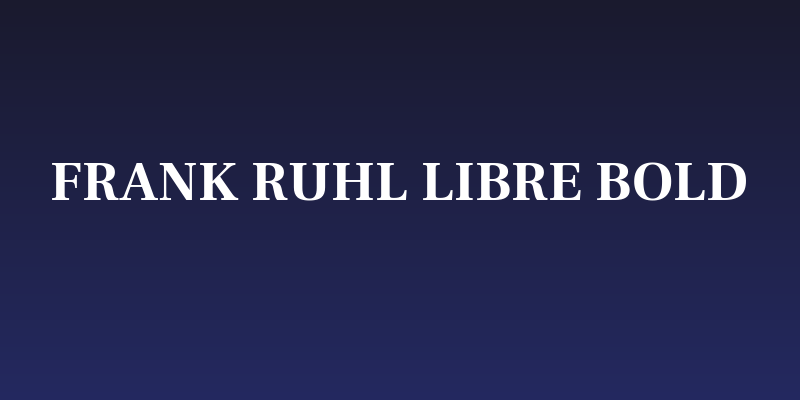 Frank Ruhl Libre Bold Social Header