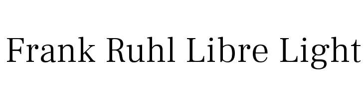 Frank Ruhl Libre Light Font