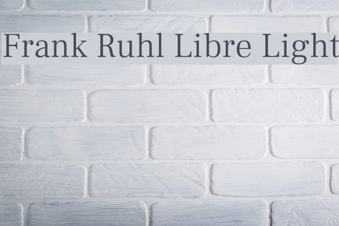 Frank Ruhl Libre Light Font examples