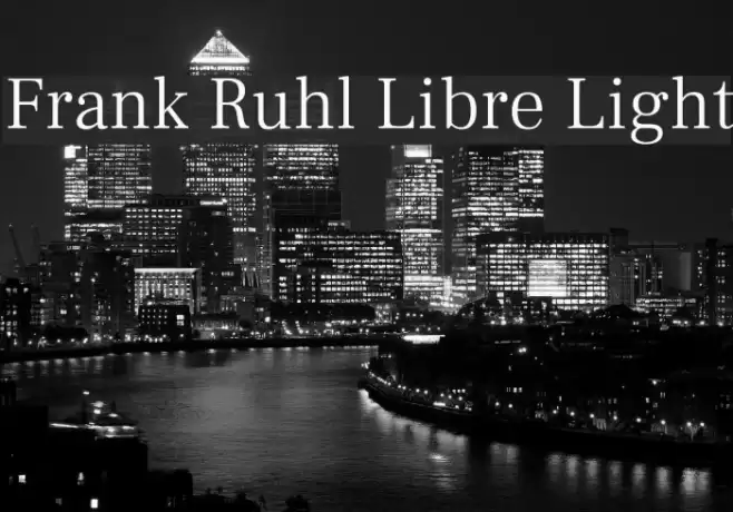 Frank Ruhl Libre Light Schriftart examples