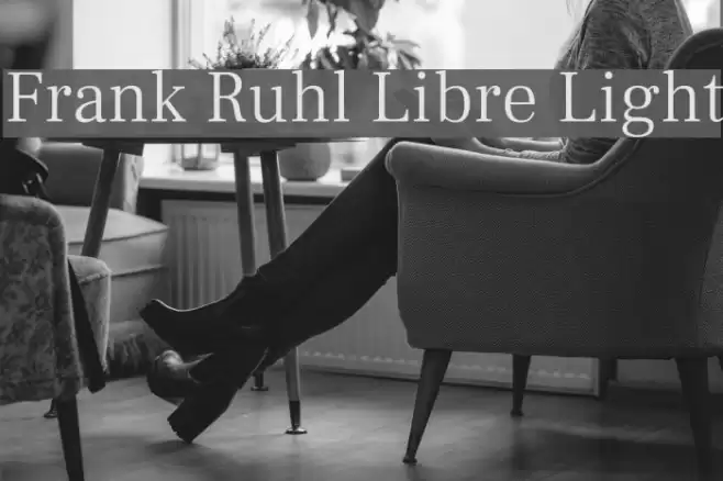 Frank Ruhl Libre Light Schriftart examples