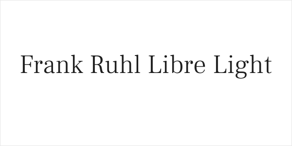 Frank Ruhl Libre Light Logo