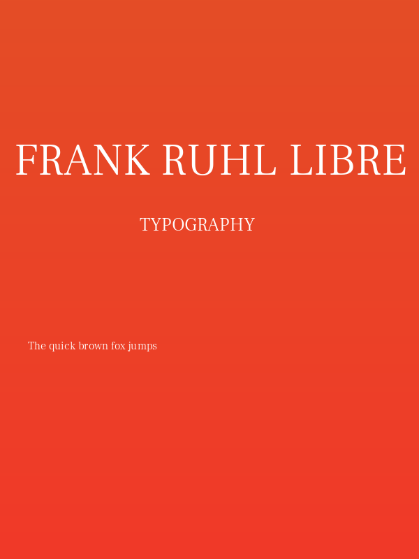 Frank Ruhl Libre Light Poster