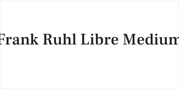 Frank Ruhl Libre Medium Logo