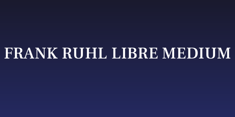 Frank Ruhl Libre Medium Social Header