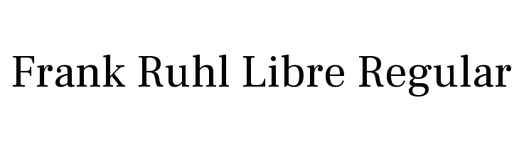 Frank Ruhl Libre Regular Font