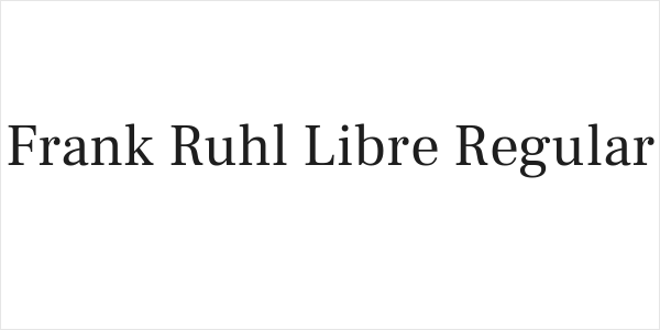 Frank Ruhl Libre Regular Logo