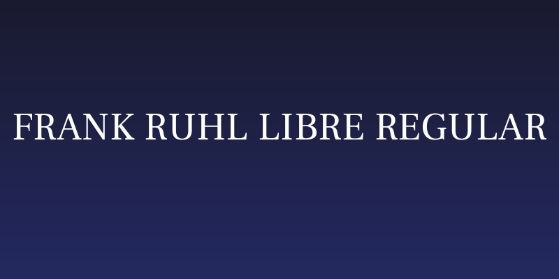 Frank Ruhl Libre Regular Social Header