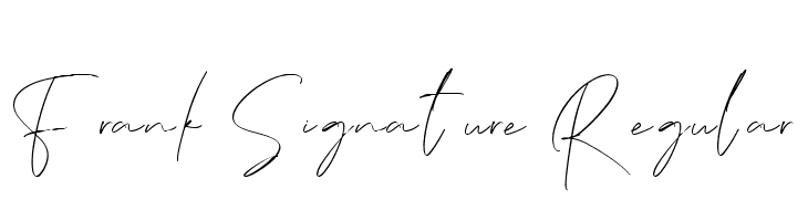 Frank Signature Regular Font