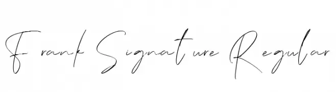 Frank Signature Regular  नि: शुल्क फ़ॉन्ट्स डाउनलोड