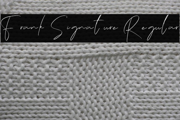 Frank Signature Regular Example 1