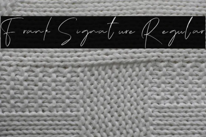 Frank Signature Regular Example 1