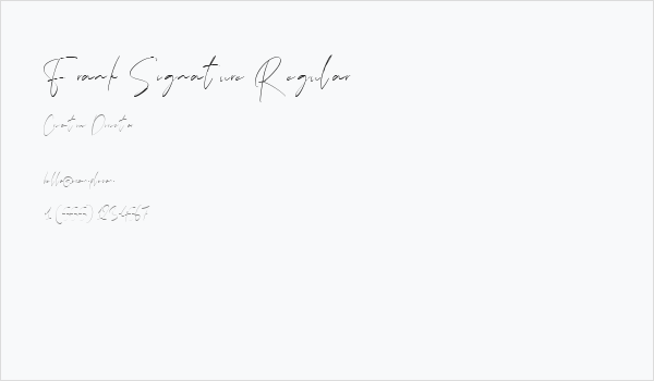 Frank Signature Regular Business Card