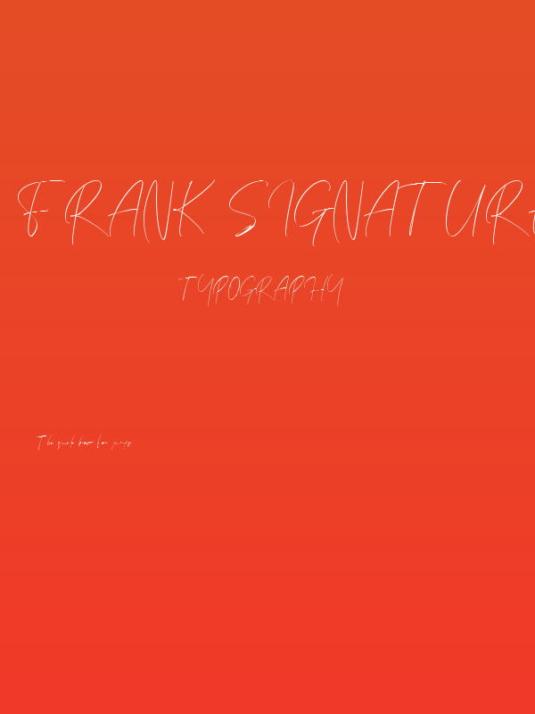 Frank Signature Regular Poster
